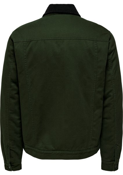 Normal Koyu Yeşil Erkek Ceket Onslouıs Plaın 0068 Jacket