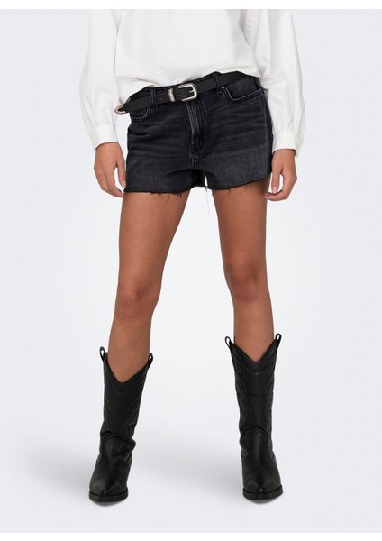 Normal Bel Normal Antrasit Kadın Denim Şort Onljacı Mw Rw Shorts Dnm STY666