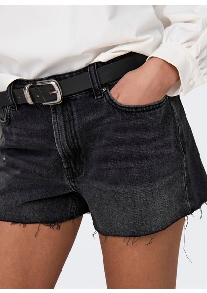 Normal Bel Normal Antrasit Kadın Denim Şort Onljacı Mw Rw Shorts Dnm STY666 fırsatları