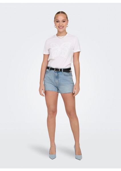 Normal Bel Normal Mavi Kadın Denim Şort Onljacı Mw Rw Shorts Dnm STY662