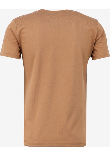 Bisiklet Yaka Baskılı Kahve Erkek T-Shirt Kmtt S241 Jeff_snapshot Regular Fıt fiyatları