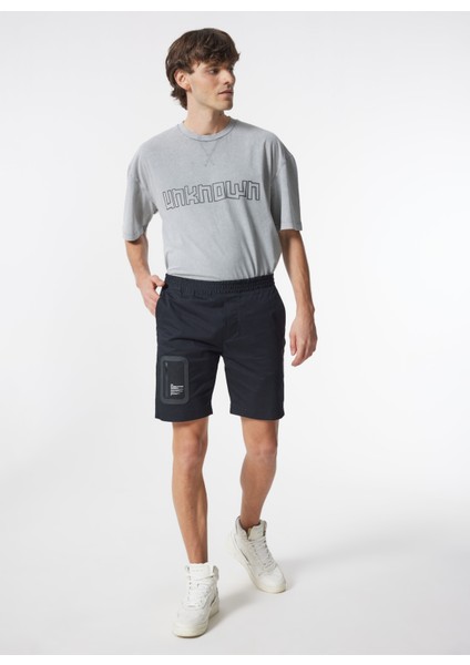 Normal Siyah Erkek Sweat Şort Kbtx S211 Repocket_repocket Regular
