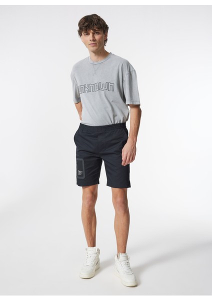 Normal Siyah Erkek Sweat Şort Kbtx S211 Repocket_repocket Regular