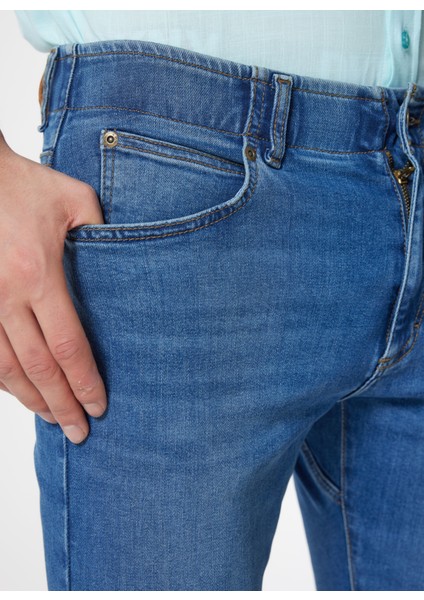 Normal Bel Slim Tapered Mavi Erkek Denim Pantolon L72A007G18