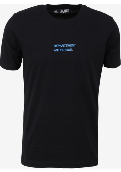 Bisiklet Yaka Baskılı Siyah Erkek T-Shirt Kmtr S216 Zundert_gallery Regular F