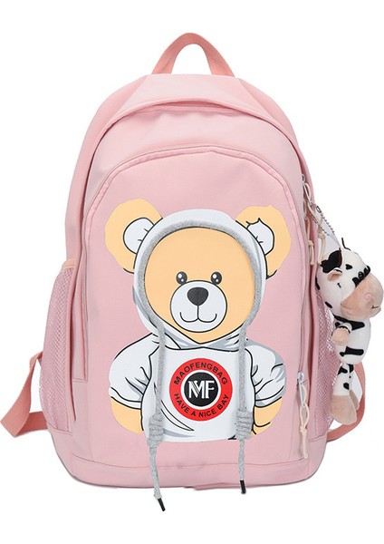 2023 Sonbahar ve Kış Yeni Kore Tarzı Öğrenci Schoolbag Kadın Büyük Kapasiteli Lise Öğrencisi Sırt Çantası Ayı Moda Hafif Sırt Çantası Ilköğretim Okulu Ortaokul (Yurt Dışından)