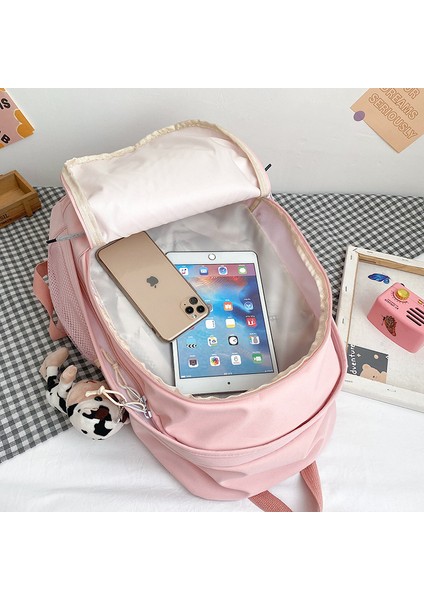 2023 Sonbahar ve Kış Yeni Kore Tarzı Öğrenci Schoolbag Kadın Büyük Kapasiteli Lise Öğrencisi Sırt Çantası Ayı Moda Hafif Sırt Çantası Ilköğretim Okulu Ortaokul (Yurt Dışından) modelleri