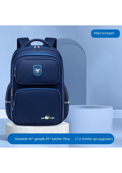 Jingle Kedi Ilköğretim Okul Çantası Büyük Kapasiteli Çocuk Omuz Sırt Koruyucu Yük Azaltıcı Aşınmaya Dayanıklı Su Geçirmez Çocuk Yeni Stil (Yurt Dışından) indirimleri