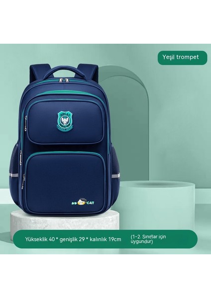 Jingle Kedi Ilköğretim Okul Çantası Büyük Kapasiteli Çocuk Omuz Sırt Koruyucu Yük Azaltıcı Aşınmaya Dayanıklı Su Geçirmez Çocuk Yeni Stil (Yurt Dışından) indirimleri