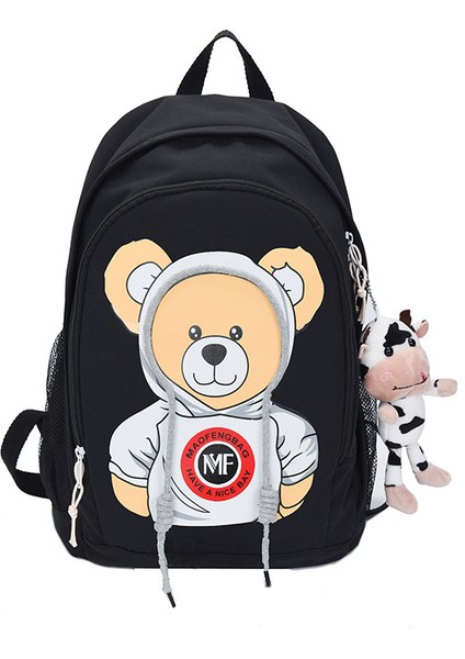 2023 Sonbahar ve Kış Yeni Kore Tarzı Öğrenci Schoolbag Kadın Büyük Kapasiteli Lise Öğrencisi Sırt Çantası Ayı Moda Hafif Sırt Çantası Ilköğretim Okulu Ortaokul (Yurt Dışından)