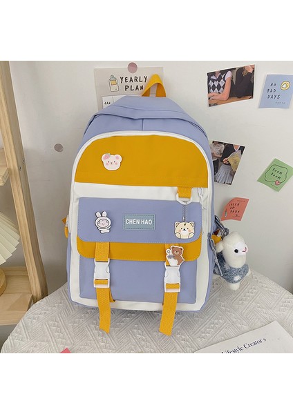 Öğrenci Okul Çantaları, Modaya Uygun Renk Uyumlu Ilk ve Orta Okul Öğrenci Sırt Çantaları, Büyük Kapasiteli Basit Kampüs Öğrenci Sırt Çantaları (Yurt Dışından) indirimleri