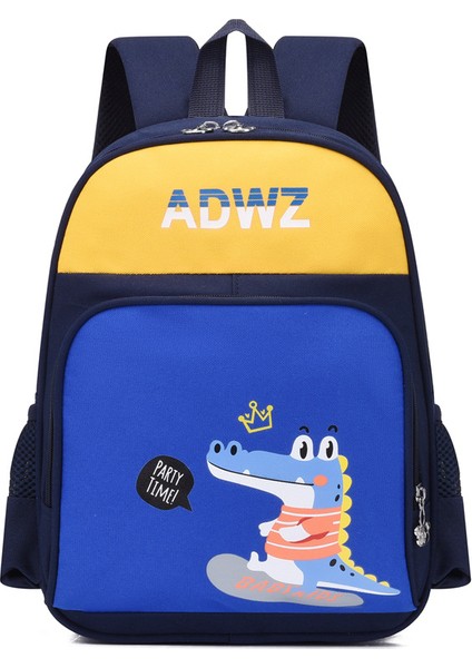 Karikatür Timsah Çocuk Omuz Çantası-Aşınmaya Dayanıklı Su Geçirmez Öğrenci Okul Çantası (Yurt Dışından)