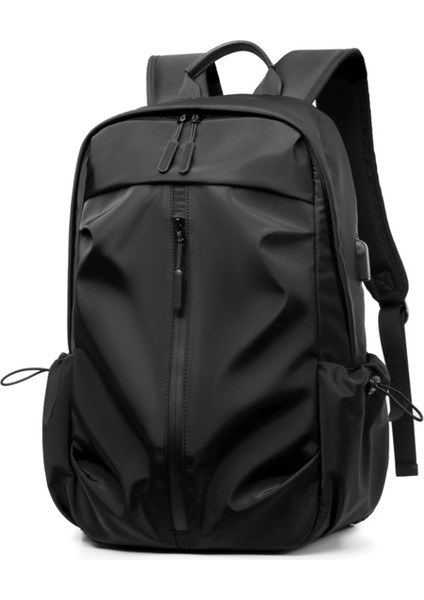 Sırt Çantası Erkek Iş Bilgisayarı Çantası Su Geçirmez Büyük Kapasiteli Rahat Çanta Düz Renk Öğrenci Okul Çantası (Yurt Dışından) indirimleri