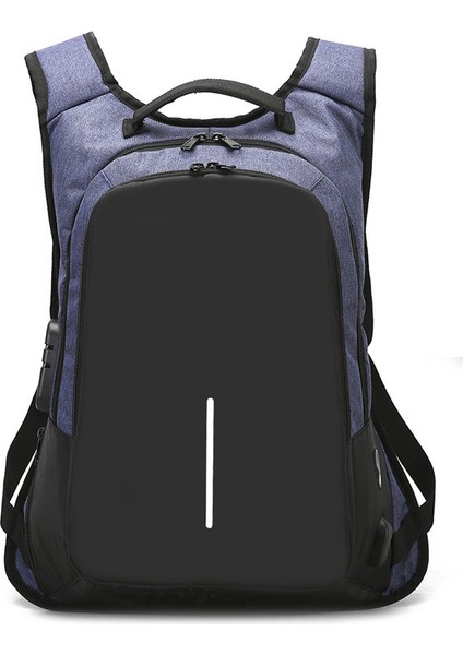 Sırt Çantası Erkek Rahat USB Erkek Sırt Çantası Nefes Alabilen Iş Bilgisayarı Çantası (Yurt Dışından)