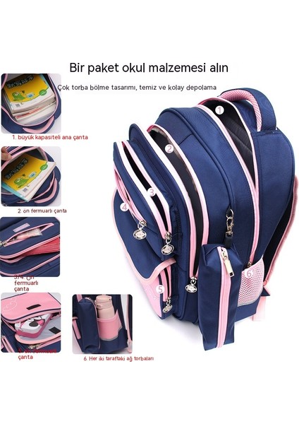 2023 Çocuk Okul Çantası Kore Versiyonu Yük Azaltıcı Nefes Ilkokul Öğrencisi Yüksek Görünümlü Okul Çantası Sırt Çantası (Yurt Dışından) fırsatları