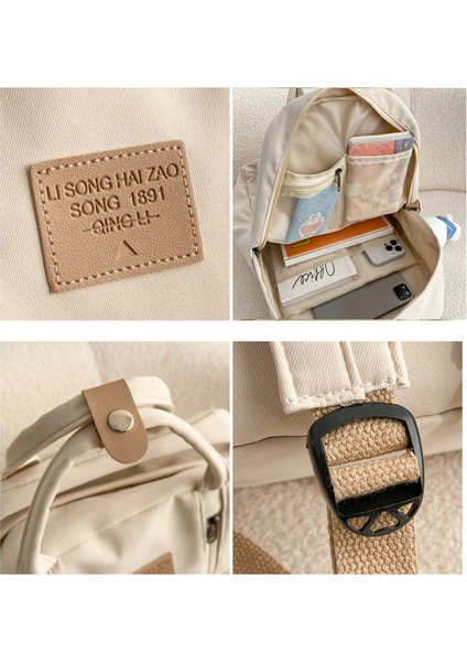 2023 Yeni Japon Ortaokul Öğrencisi Okul Çantası Kadın Büyük Kapasiteli Sırt Çantası Ayı Bebek ile Basit Açık Işe Gidiş Bilgisayar Sırt Çantası (Yurt Dışından) fırsatları