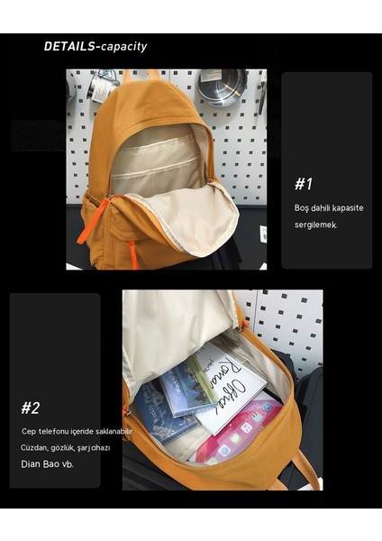 2023 Sonbahar Yeni Büyük Kapasiteli Renk Blok Mektup Retro Sırt Çantası Kore Tarzı Öğrenci Sırt Çantası (Yurt Dışından) modelleri