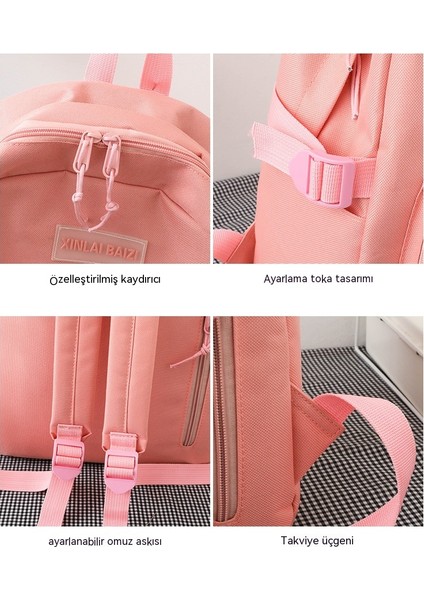 Sevimli Yumuşak Tavşan Ortaokul Öğrencisi Okul Çantası Kolej Tarzı Ortaokul Öğrencisi Sırt Çantası Dört Parçalı Set Ilkokul Öğrencisi Okul Çantası (Yurt Dışından) modelleri