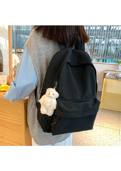 Yeni Moda Sırt Çantası Ins Tuval Sırt Çantası Kadın Yeni Kore Kampüs Ortaokul Lise Öğrencisi Katı Renk Kız Okul Çantası (Yurt Dışından) fırsatları