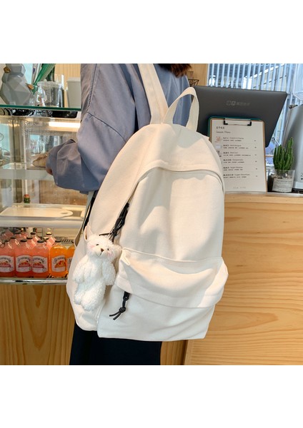 Yeni Moda Sırt Çantası Ins Tuval Sırt Çantası Kadın Yeni Kore Kampüs Ortaokul Lise Öğrencisi Katı Renk Kız Okul Çantası (Yurt Dışından) fırsatları