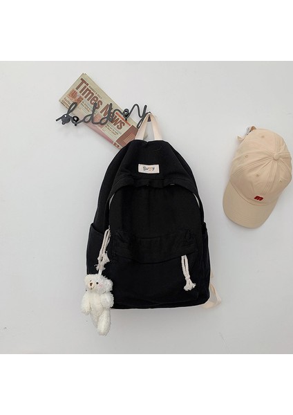 Basit Rahat Tuval Kadın Kolej Okul Çantası Bilgisayar Sırt Çantası (Yurt Dışından) fiyatları