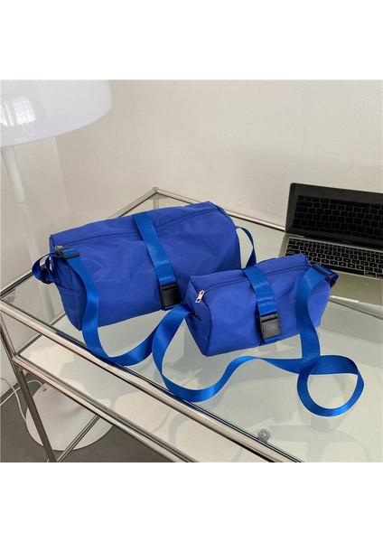 Oxford Kumaş Japon Trendy Marka Askılı Çanta Kadın Omuzdan Askili Çanta Kore Versiyonu Düz Renk Omuzdan Askili Çanta Rahat Geri Tüm Maç Işe Gidip Gelme Çantası (Yurt Dışından)