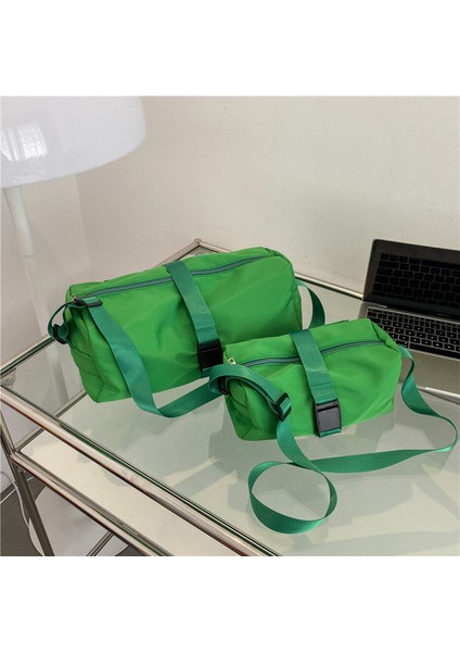 Oxford Kumaş Japon Trendy Marka Askılı Çanta Kadın Omuzdan Askili Çanta Kore Versiyonu Düz Renk Omuzdan Askili Çanta Rahat Geri Tüm Maç Işe Gidip Gelme Çantası (Yurt Dışından)