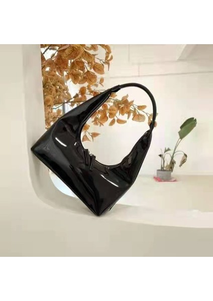 Çanta Retro Parlak Omuz Çantası Yeni Koltuk Altı Çantası (Yurt Dışından)