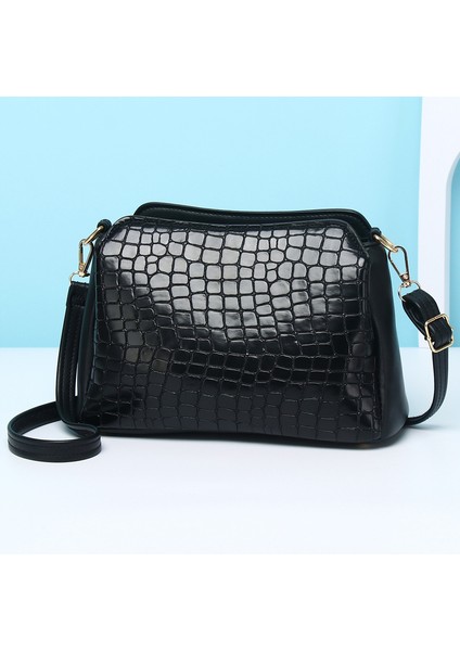 Taş Desen Fermuarlı Bayan Çapraz Askılı Omuz Gece Çantası (Yurt Dışından)