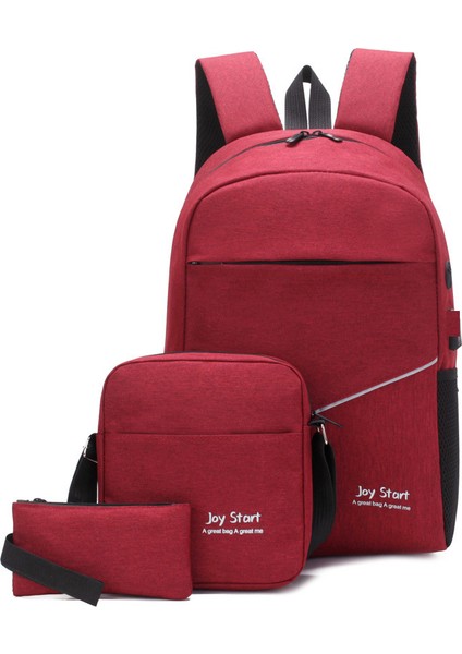 Iş Üç Parçalı Takım Elbise Erkek Sırt Çantası Moda Trendi Sırt Çantası Bilgisayar Çantası (Yurt Dışından)