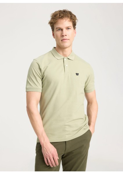 Yeşil - Gri Erkek Polo T-Shirt W7D5K4XX2T37Y Kısa Kollu Polo Tshir