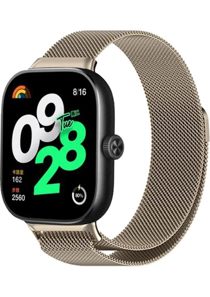 Xiaomi Redmi Watch 4 Uyumlu Metal Hasır Örgü Paslanmaz Kordon