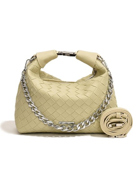 Dokuma Çanta Moda Zincir Omuz Crossbody Çanta (Yurt Dışından)