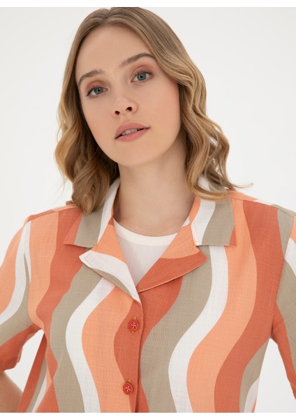 Standart Gömlek Yaka Pudra Kadın Gömlek PARVA024Y fiyatları