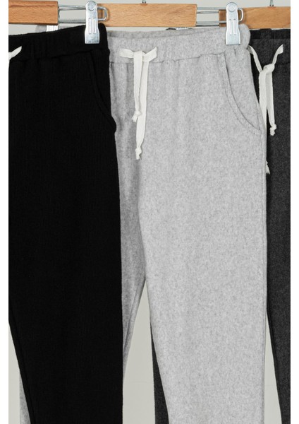 3'lü Cepli Siyah Gri Antrasit Erkek Çocuk Jogger Set fiyatları