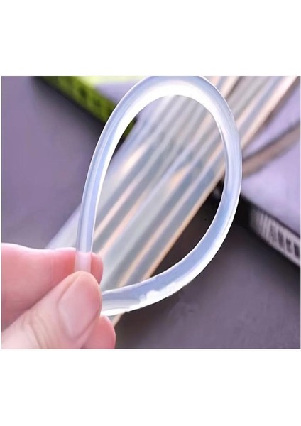 Ince Mum Silikon Şeffaf Sıcaksilikon Mum - 10 Adet