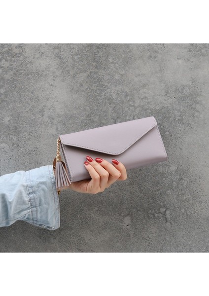 Uzun El Tutma Trendy Kalp Şeklinde Kolye Basit Moda Kadın Cüzdanı (Yurt Dışından)