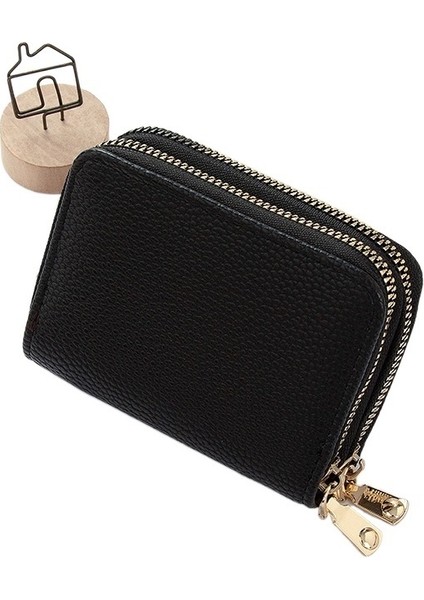 Kore Tarzı Kart Sahibi Bayanlar Kısa Basit Düz Renk Cüzdan (Yurt Dışından)