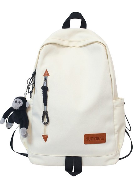 Okul Sezonu Trendi Basit Sırt Çantası Kampüs Basit Düz Renk Öğrenci Okul Çantası (Yurt Dışından)