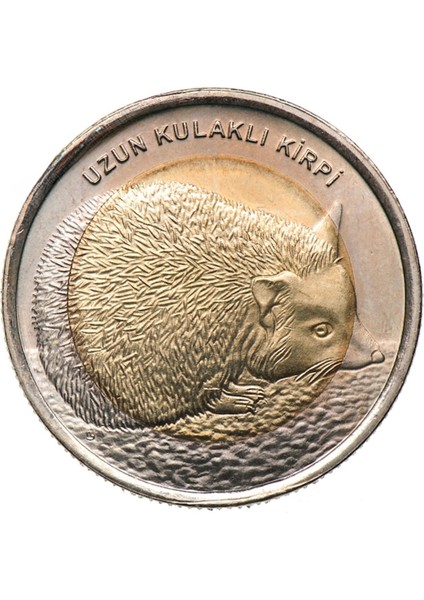 3ALP Koleksiyon, Uzun Kulaklı Kirpi 1 Lira 2014, Darphane Hatıra Bimetal Para, Hayvanlar Serisi, Renkli Kapamasında fırsatları