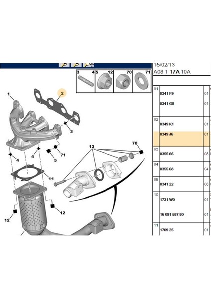 Egzoz Manifold Contası 106 206 306 Partner Saxo Xsara Berlingo (0349.J6)