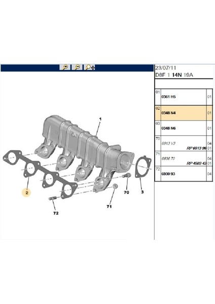 Emme Manifold Contası 307 406 607 806 Partner Expert C4 C5 Berlingo Jumpy (0348N4)