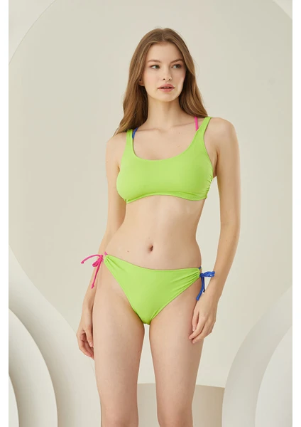 Yeşil Basic Halter Tek Üst Bikini