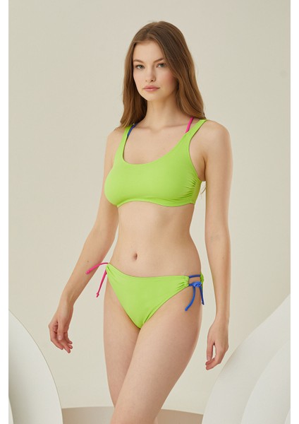 Yeşil Basic Halter Tek Üst Bikini