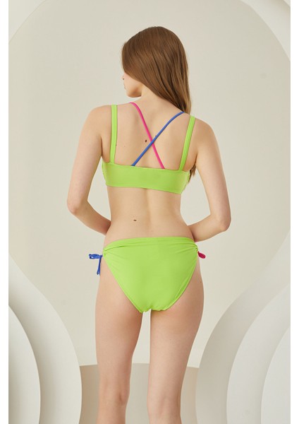 Yeşil Basic Halter Tek Üst Bikini