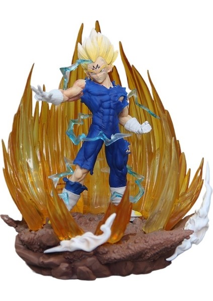 Dragon Ball Süper Saiyan Son Goku Sihirli Prens Vegeta Aydınlık Sahne Şekil Süsleme Animasyon Modeli (Yurt Dışından)