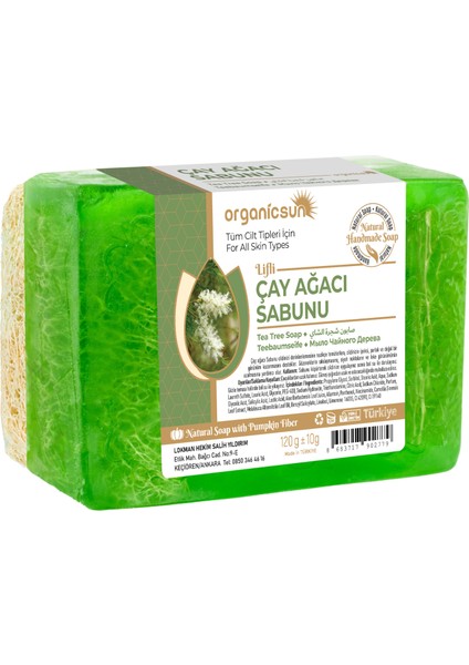 Doğal Kabak Lifli Çay Ağacı Sabunu 120 Gr X 2 Adet Tüm Cilt Tipleri