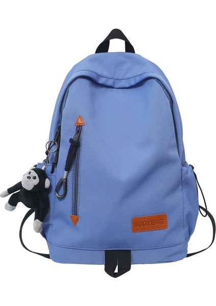 Okul Sezonu Trendi Basit Sırt Çantası Kampüs Basit Düz Renk Öğrenci Okul Çantası (Yurt Dışından)