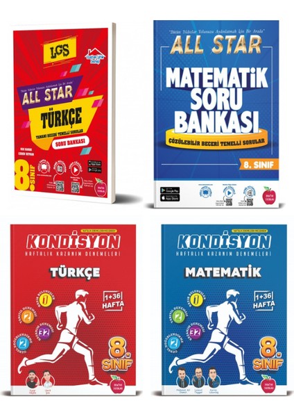 Newton Yayınları 8. Sınıf Türkçe, Matematik All Star Soru Bankası + Kondisyon Deneme Seti