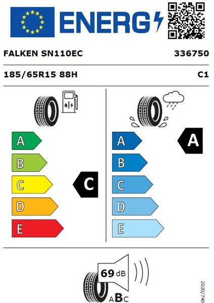 185/65 R15 Tl 88H Sincera Sn110 Ecorun Yaz Lastiği ( Üretim Yılı: 2024